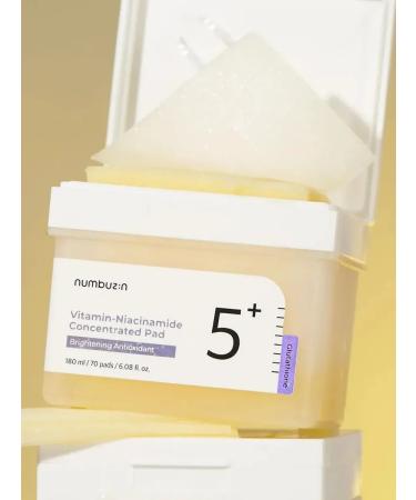 Numbuzin Toner Peda No.5 Vitamin Niacinamide Concentrated Pad 70 pcs - Buy Online on GoSupps.com