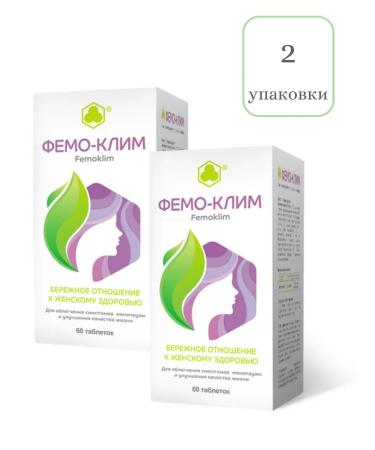 Parapharm Femo -Klim - dietary supplement with menopause 60 tab. (2 packages)