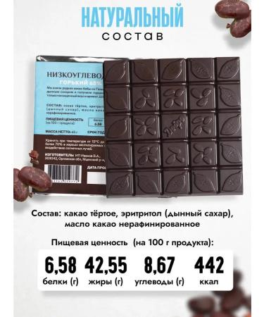 ChocolattilMax Chocolate Gorky without sugar low -carb 1pcs