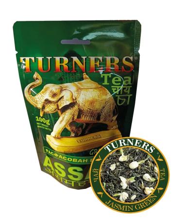 Turners Indian tea green with jasmine 100 g - Buy Online on GoSupps.com
