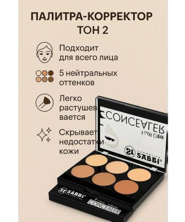 Masalievaa1 Palette of concealers of 6 colors tone 2 - Buy Online on GoSupps.com