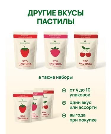 Green Goose Pastil without sugar from apples and currants 4pcs - Buy Online on GoSupps.com