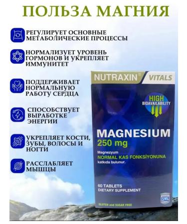 Magnesium citrate in tablets 250 mg - Buy Online on GoSupps.com