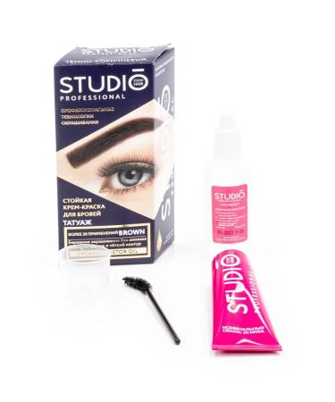Studio Professional Essem Hair Studio eyebrow paint dark brown 30ml 4 pcs - Buy Online on GoSupps.com