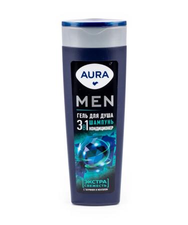 Aura Soul gel male extra freshness with taurin 380ml 4 pcs - Buy Online on GoSupps.com