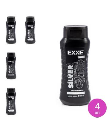 Exxe Male shower Gel 2B1 Silver Extracurgery 400ml 4 pcs