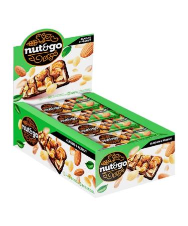 NUT N GO Almond bar with arachyis paste 36 g 18pcs