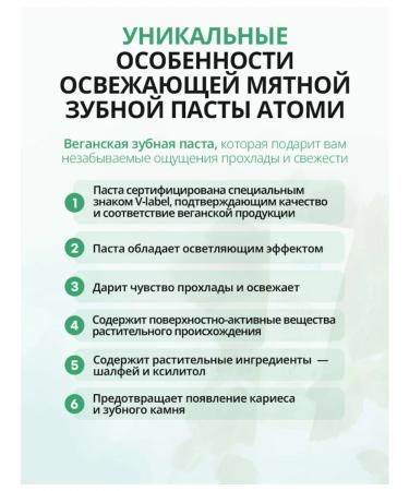 Toothpaste refreshing with mint atomi - Buy Online on GoSupps.com