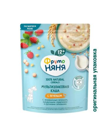Frutonyanya Milk porridge with strawberry cookies 2x200g - Buy Online on GoSupps.com