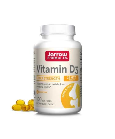 Jarrow Formulas Vitamin D3 25 g (1 000 IU) 100 gel capsules