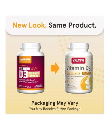 Jarrow Formulas Vitamin D3 62.5 g (2 500 IU) 100 gel capsules - Buy Online on GoSupps.com