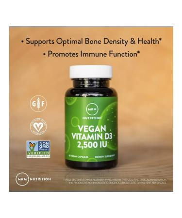 MRM Nutrition Vitamin D3 50 g (2 500 IU) 60 capsules - Buy Online on GoSupps.com
