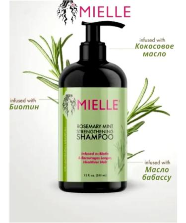 Mielle Rosemary and mint shampoo 355 ml - Buy Online on GoSupps.com
