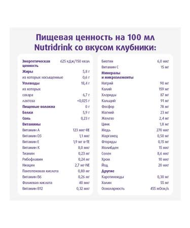 Nutridryink for Enteral food strawberries 200 ml 1 pcs - Buy Online on GoSupps.com