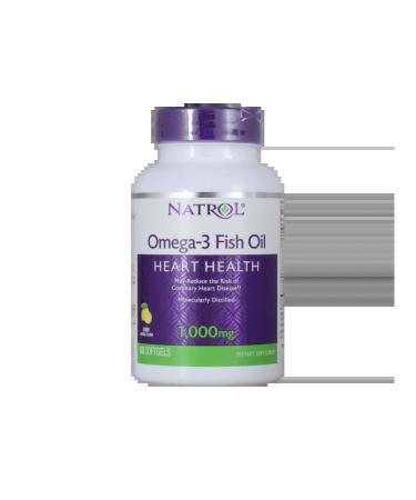 Natrol Omega-3 Omega-3 Fish Oil 1000 mg capsule weighing 95 5 ...