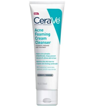 CeraVe Acne Foaming Ceam Cleanser Face Cream - Buy Online on GoSupps.com