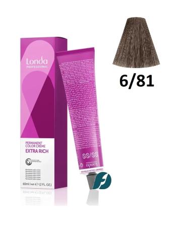 Londa Professional Permanent Color 6 81 Persistent Hair Cream 60 ml