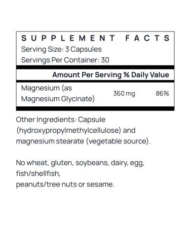 Jarrow Formulas Magnesium glycinate 360 mg 90 plant capsules - Buy Online on GoSupps.com