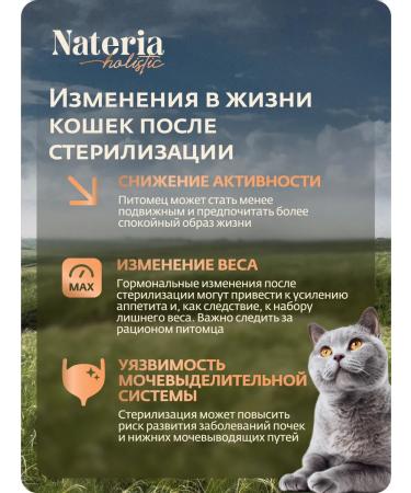 Nateria Food for sterilized cats fish and cranberries 400 g holistic - Buy Online on GoSupps.com