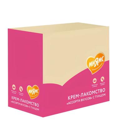 Mnyams Cream-stall for cats "Assorted tastes" with tuna 60pcs - Buy Online on GoSupps.com