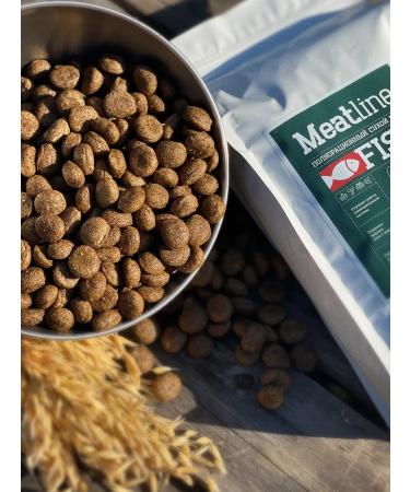 Dog feed 12 kg Fish 24% Meatline Maxi Adult 22% - Buy Online on GoSupps.com