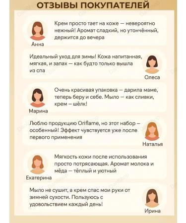 Cream for Facial and Body and Soap "Milk and Honey" Oriflame - Buy Online on GoSupps.com