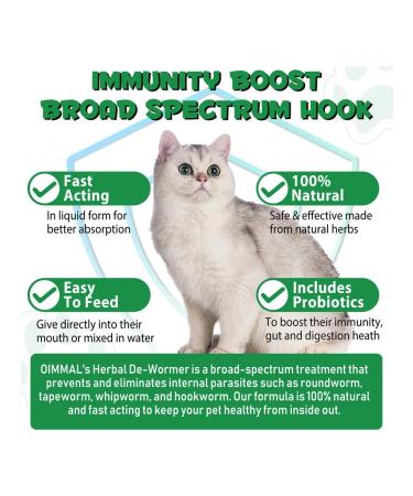 Oimmal Vitamins from parasites and worms with probiotics for cats - Buy Online on GoSupps.com