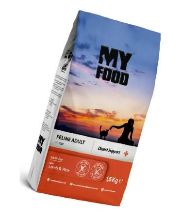 MYFOODIE Dry food for adult cats with lamb and rice 1.5 kg - Buy Online on GoSupps.com