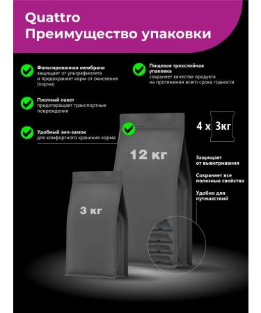 QUATTRO Feed for puppies German shepherd with beef 12 kg - Buy Online on GoSupps.com