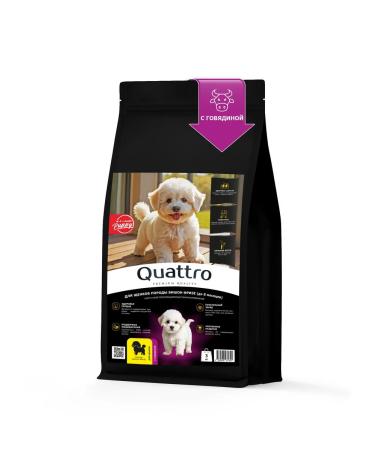 QUATTRO Bishon Frieze's food for puppies with beef 3 kg