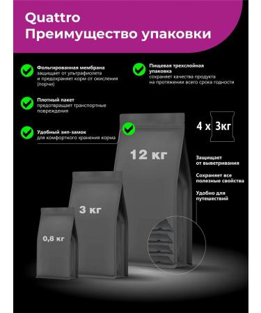 QUATTRO Bishon Frieze's food for puppies with beef 12 kg - Buy Online on GoSupps.com