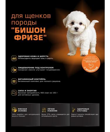 QUATTRO Bishon Frieze's food for puppies with turkey 3 kg - Buy Online on GoSupps.com