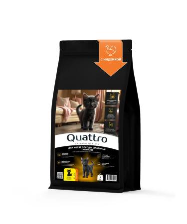 QUATTRO Feed for kittens of the breed of Shantille Tiffany with turkey 2 kg