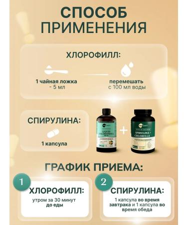 MedCraft Set of chlorophyll liquid + spirullina - Buy Online on GoSupps.com