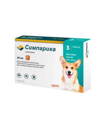 Zoetis Flea and dog ticks for dogs 10-20 kg 40 mg 3 pcs - Buy Online on GoSupps.com