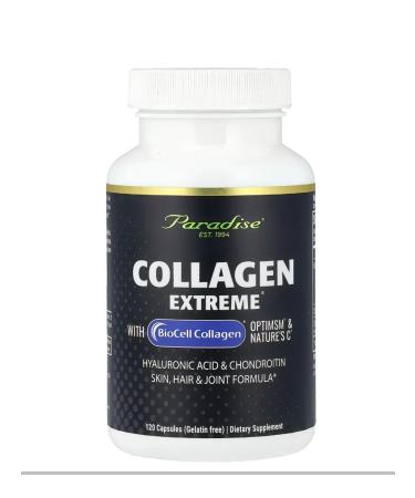 Paradise Herbs Collagen Extreme collagen with vitamin C 120 capsules - Buy Online on GoSupps.com