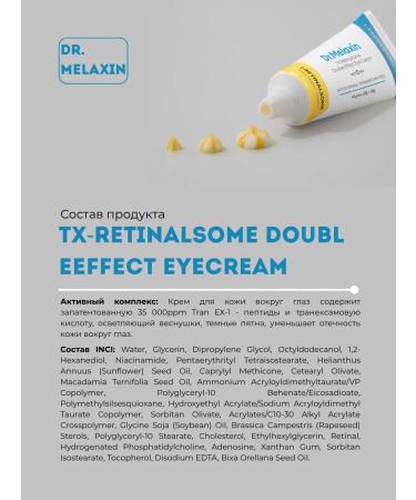 Dr Melaxin Eye and skin cream around the eyes with retinol - Buy Online on GoSupps.com