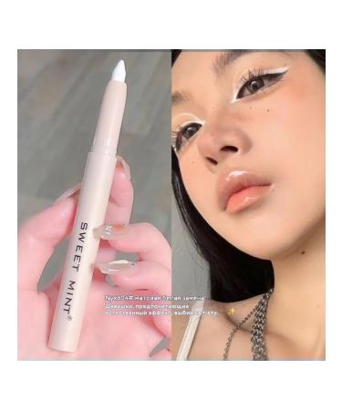 Eye shadows in the form of a pencil matte white