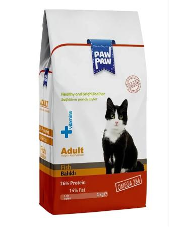 PawPaw Dry food for cats with fish 1 kg
