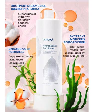 concept Moisturizing hair air conditioner 1000ml (1l) - Buy Online on GoSupps.com