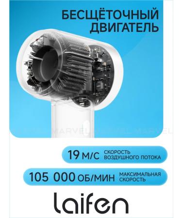 Laifen Hair hair dryer SE LITE Professional with ionization white - Buy Online on GoSupps.com