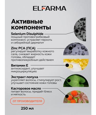 ELFARMA Shampoo from dandruff with Sulsen and Zinc 250 ml - Buy Online on GoSupps.com