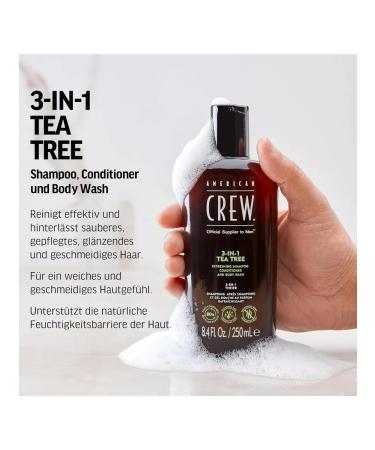 American Crew Tea Tree 3b1 shampoo air conditioning gel for shower 1000 ml - Buy Online on GoSupps.com