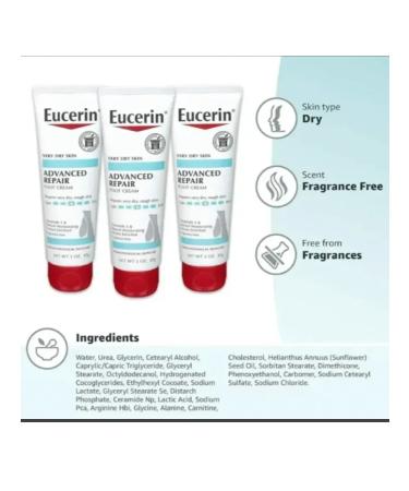 EUCERIN Moisturizer Advanced Repair for dry skin - Buy Online on GoSupps.com