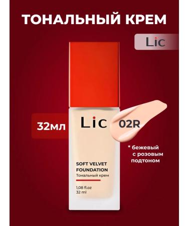 Lic Facial Tonal Cream Soft Velvet Foundation 02r 32ml