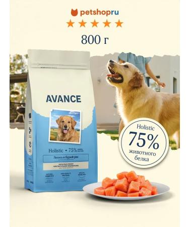 Advance Holistic Dry food for adult dogs with salmon and brown rice 800g