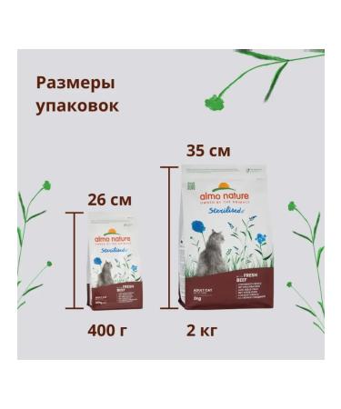 Almo Nature Sterilized cats with sterilized beef 0.4 kg - Buy Online on GoSupps.com