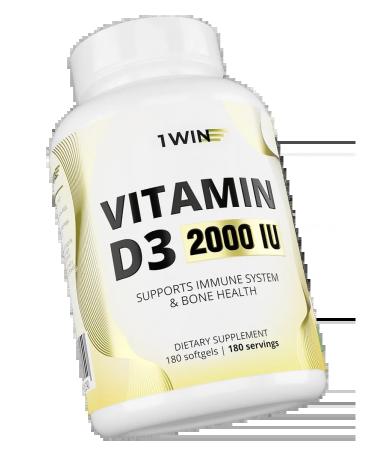 1win vitamin D3+ vitamin d3+ capsules weighing 250 mg 180 pcs