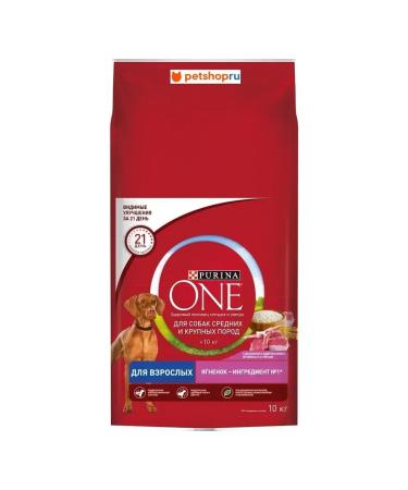 PURINA ONE Dry food for dogs of medium and large breeds lambs 10 kg