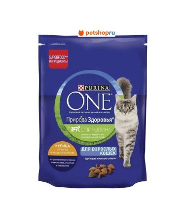 PURINA ONE Dry food "Nature of Health" for cats with chicken 680 grams